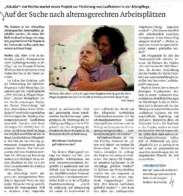 Vorschauseite 1: Auf der Suche nach alternsgerechten Arbeitsplätzen