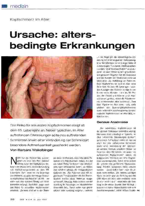 Vorschauseite 1: Ursache: altersbedingte Erkrankungen