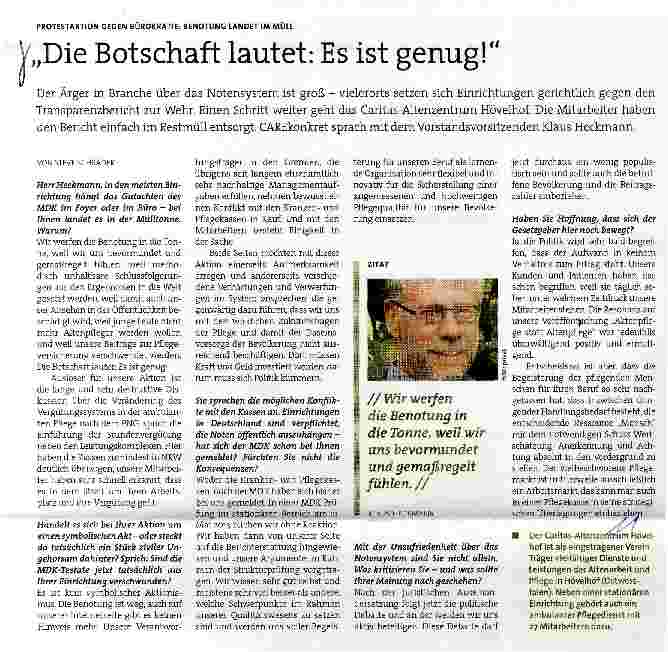 Vorschauseite 1: Die Botschaft lautet: Es ist genug