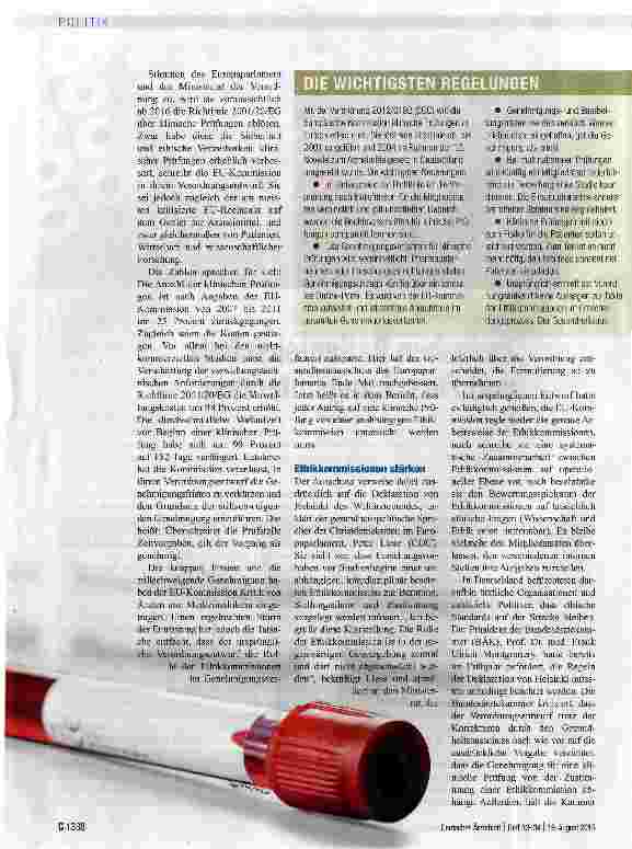 Vorschauseite 2: Zwischen Patientenschutz und Forschungsinteresse