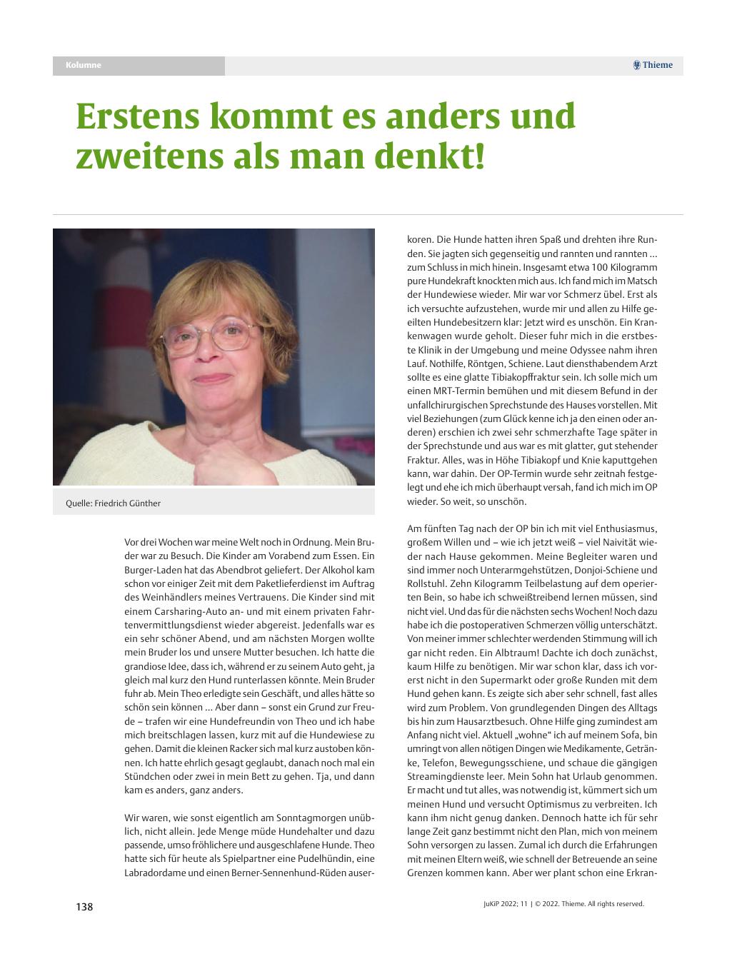 Vorschauseite 1: Erstens kommt es anders und zweitens als man denkt!