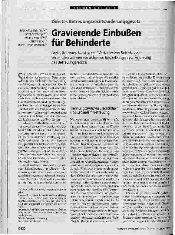 Vorschauseite 1: Gravierende Einbußen für Behinderte