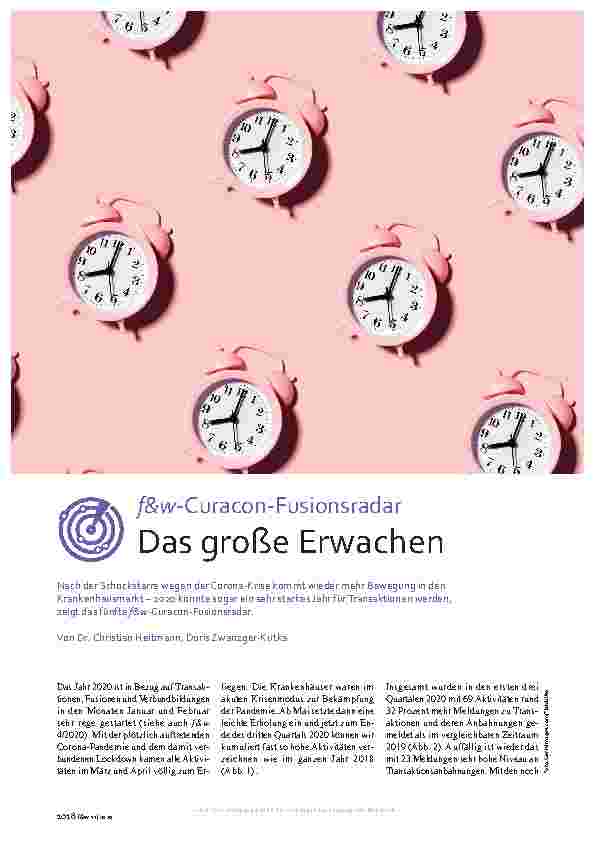 Vorschauseite 1: F&W-Curacon-Fusionsradar: Das große Erwachen