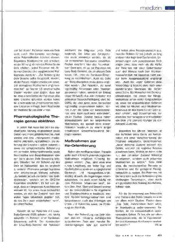 Vorschauseite 2: Verwirrtheitszustände im AlterDelir, Demenz oder beides?