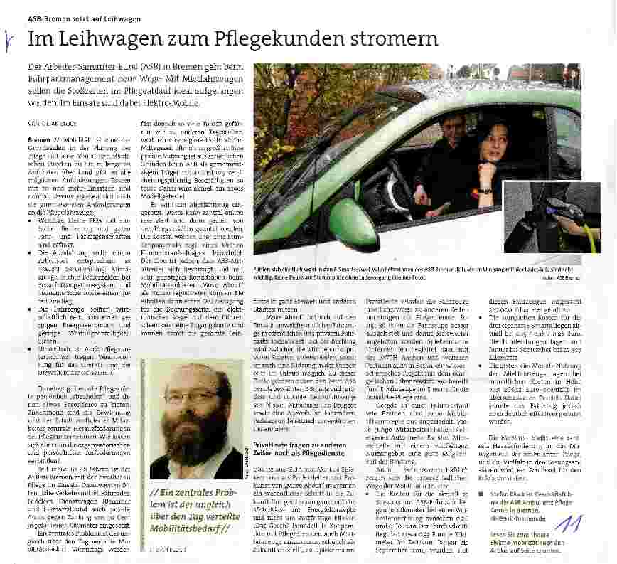 Vorschauseite 1: Im Leihwagen zum Pflegekunden stromern