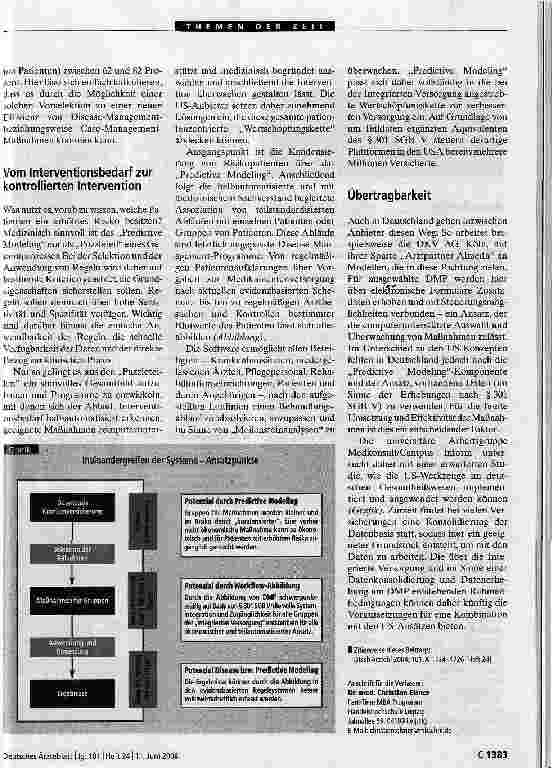 Vorschauseite 3: Werkzeug für effizientes Disease ManagementPredictive Modeimg