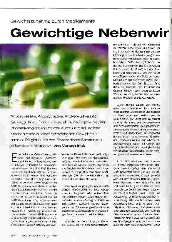 Vorschauseite 1: Gewichtige Nebenwirkungen