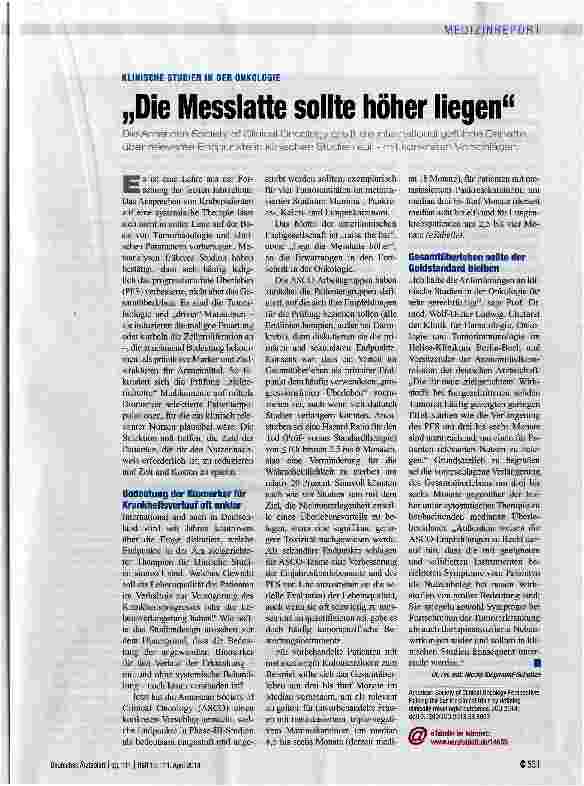 Vorschauseite 1: Die Messlatte sollte höher liegen
