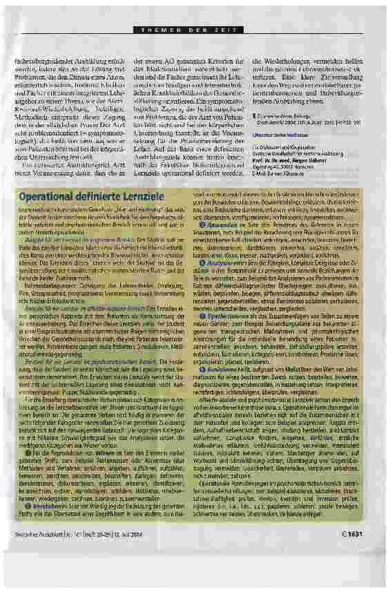 Vorschauseite 3: Ausbildungsziel Arzt