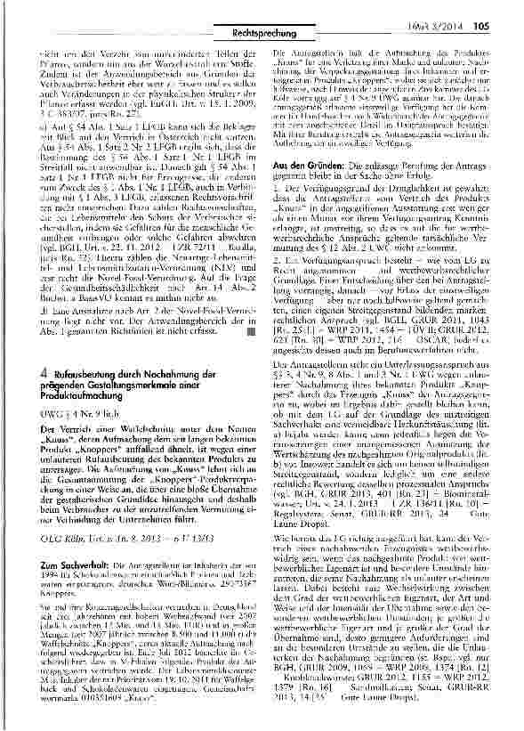 Vorschauseite 5: Werbeund Vertriebsverbot für ein das Extrakt der Kudzuwurzel enthaltenes Nahrungs-ergänzungsmittel