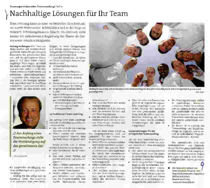 Vorschauseite 1: Teamsupervision oder Teamcoaching? Teil 2 Nachhaltige Lösungen für Ihr Team