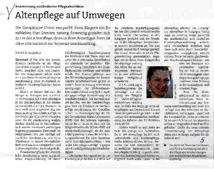 Vorschauseite 1: Altenpflege auf Umwegen