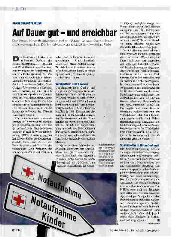 Vorschauseite 1: Auf Dauer gut - und erreichbar