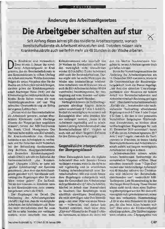 Vorschauseite 1: Die Arbeitgeber schalten auf stur