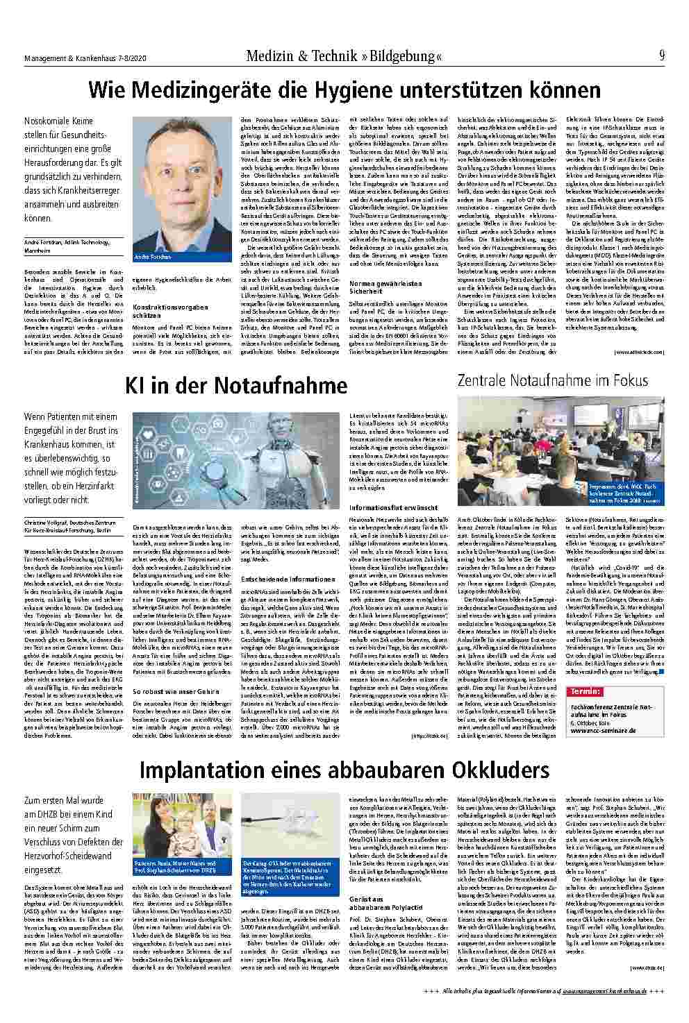 Vorschauseite 4: Medizin & Technik Hand in Hand mit einem Roboter