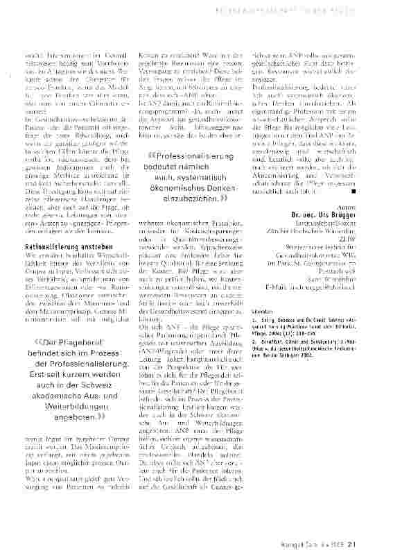 Vorschauseite 3: Lohnt sich «Advanced Nursing Practice»?