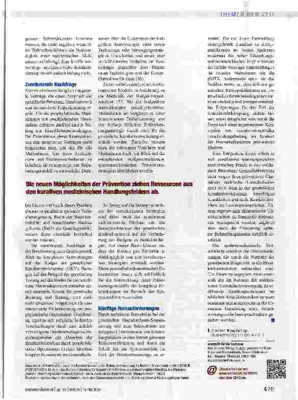Vorschauseite 4: Vom Umgang mit dem Krankheitsrisiko
