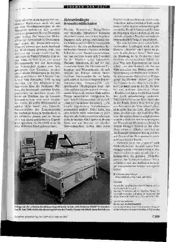 Vorschauseite 4: KrebsforschungScheitern eines innovativen AnsatzesManfred von Ardenne und die Krebs-Mehrschritt-Therapie