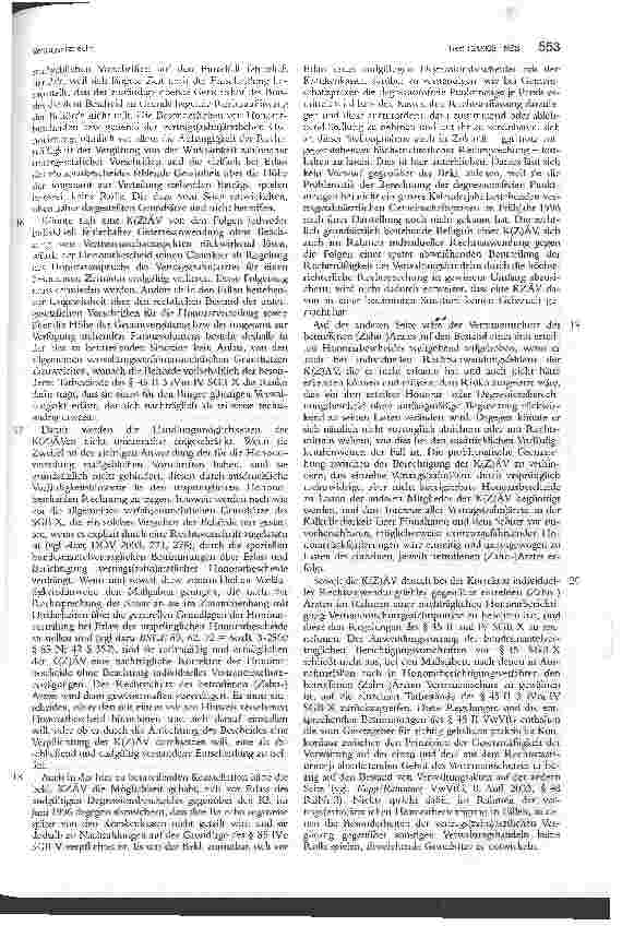 Vorschauseite 5: VertragsarztrechtHonorarberichtigungsverfahren - rückwirkende Korrektur