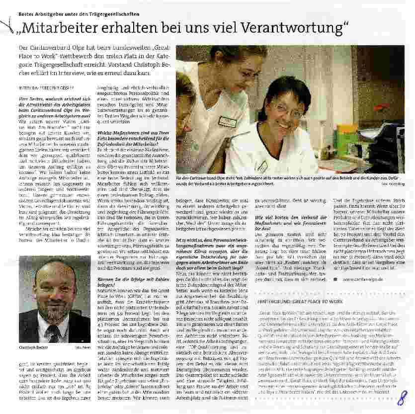 Vorschauseite 1: Mitarbeiter erhalten bei uns viel Verantwortung