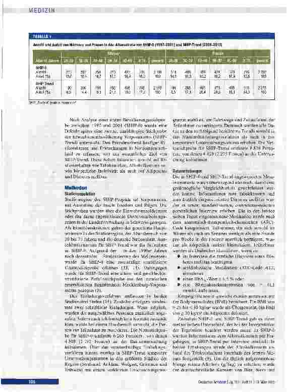 Vorschauseite 2: Prävalenztrend lebensstilabhängiger Risikofaktoren