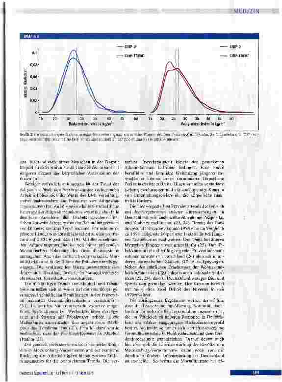 Vorschauseite 5: Prävalenztrend lebensstilabhängiger Risikofaktoren