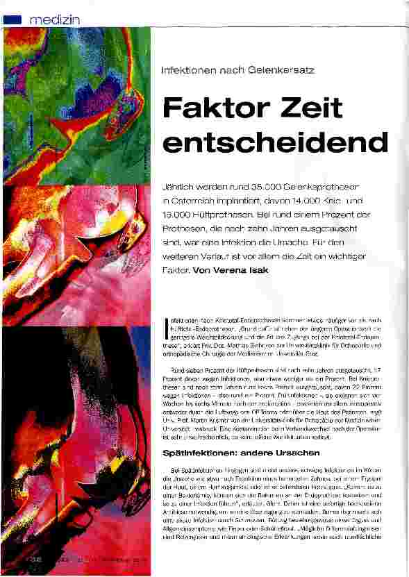 Vorschauseite 1: Faktor Zeit entscheidend