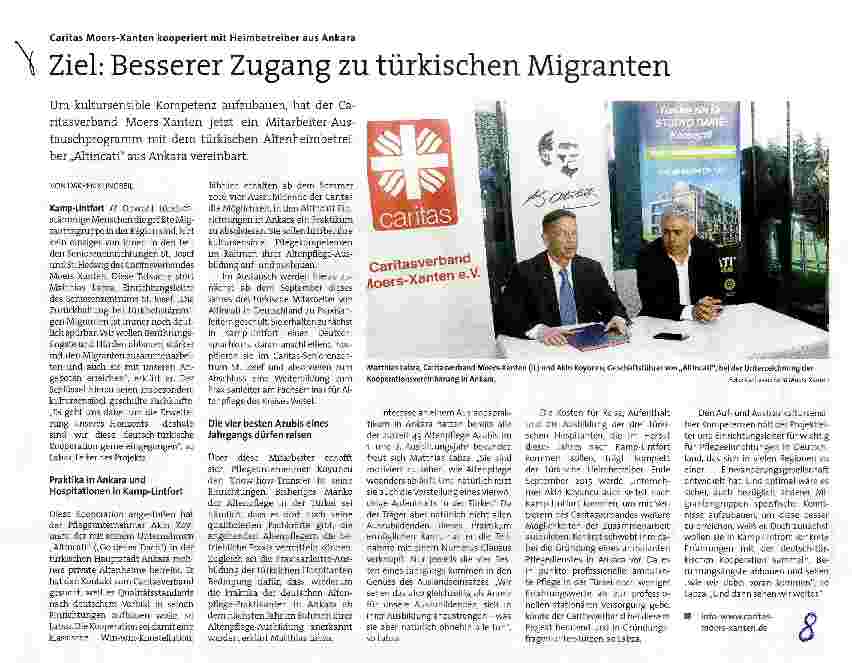 Vorschauseite 1: Ziel: Besserer Zugang zu türkischen Migranten