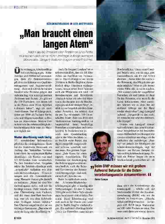 Vorschauseite 1: Man braucht einen langen Atem