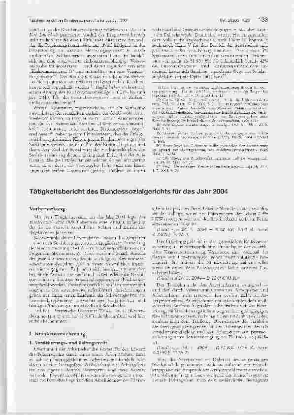 Vorschauseite 6: Die Entwicklung des Vertragsarztrechts in den Jahren 2003 und 2004 (Teil 3)