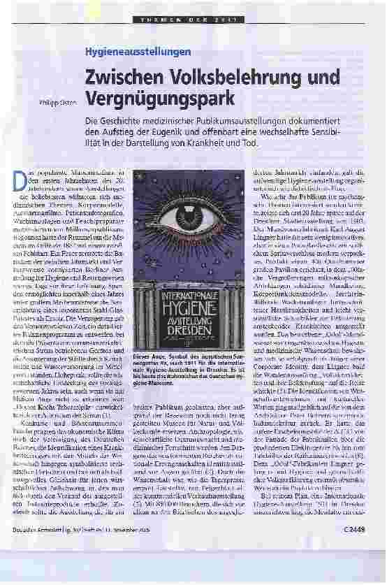 Vorschauseite 1: HygieneausstellungenZwischen Volksbelehrung und Vergnügungspark