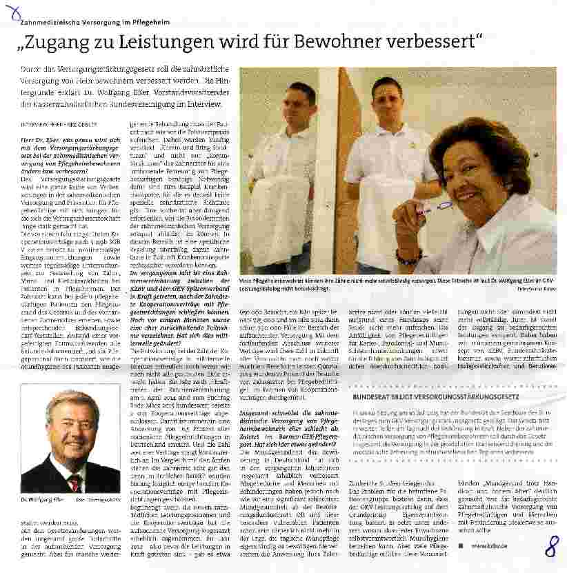 Vorschauseite 1: Zugang zu Leistungen wird für Bewohner verbessert