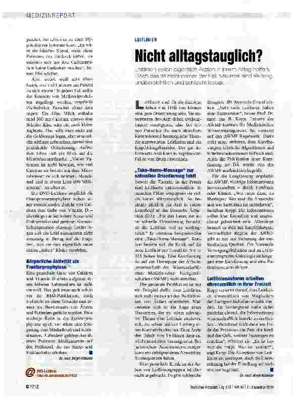 Vorschauseite 1: Nicht alltagstauglich?