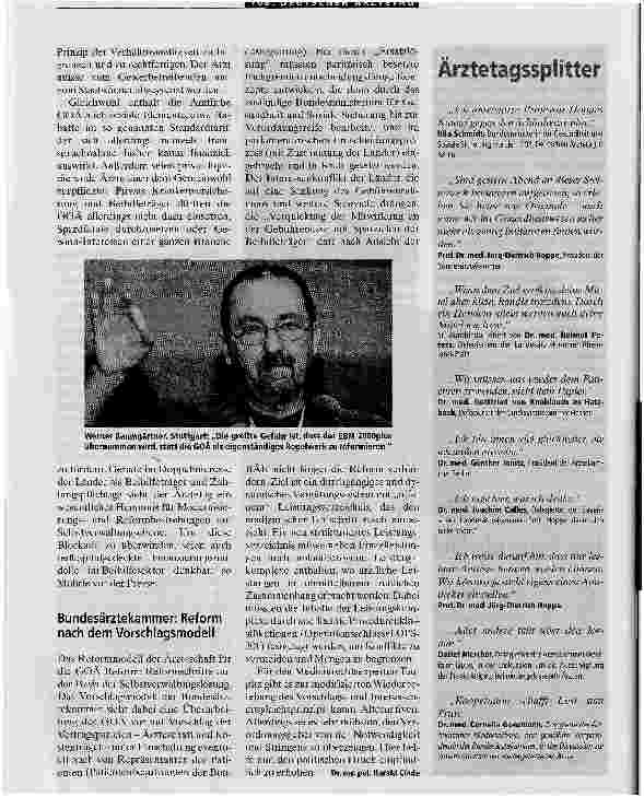Vorschauseite 3: Modernisierung der GOÄSignal für die Politik und die Kostenträger
