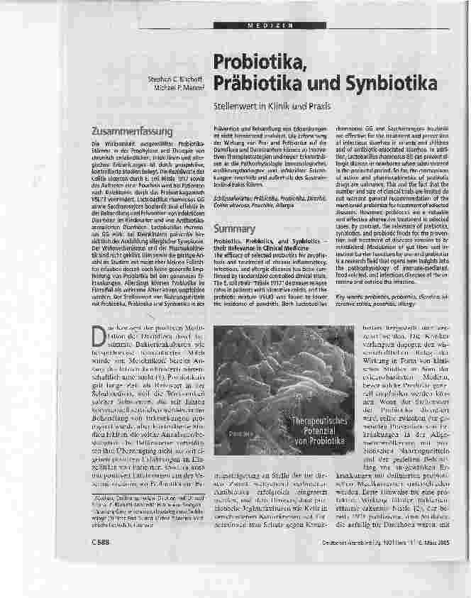 Vorschauseite 1: Probiotika, Präbiotika und Synbiotika