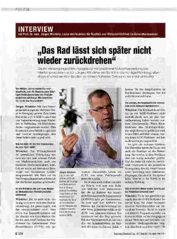 Vorschauseite 1: Das Rad lässt sich später nicht wieder zurückdrehen