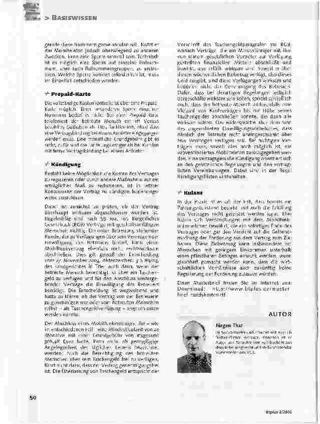 Vorschauseite 3: Welche Möglichkeiten hat der Betreuer?Handyrechnung: Der Betreute kann nicht zahlen