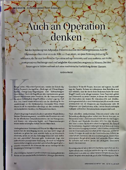 Vorschauseite 1: Auch an Operation denken