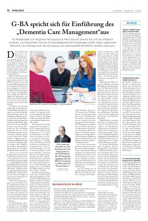 Vorschauseite 1: G-BA spricht sich für Einführung des „Dementia Care Management“aus