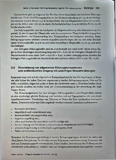 Vorschauseite 6: Zukünftige Herausforderungen an Führungskompetenzen im Pflegebereich - eine vergleichende Analyse