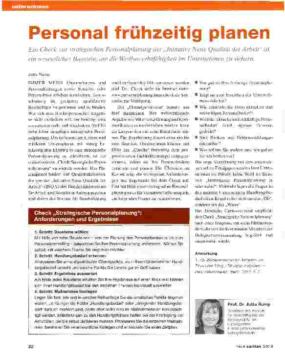Vorschauseite 1: Personal frühzeitig planen