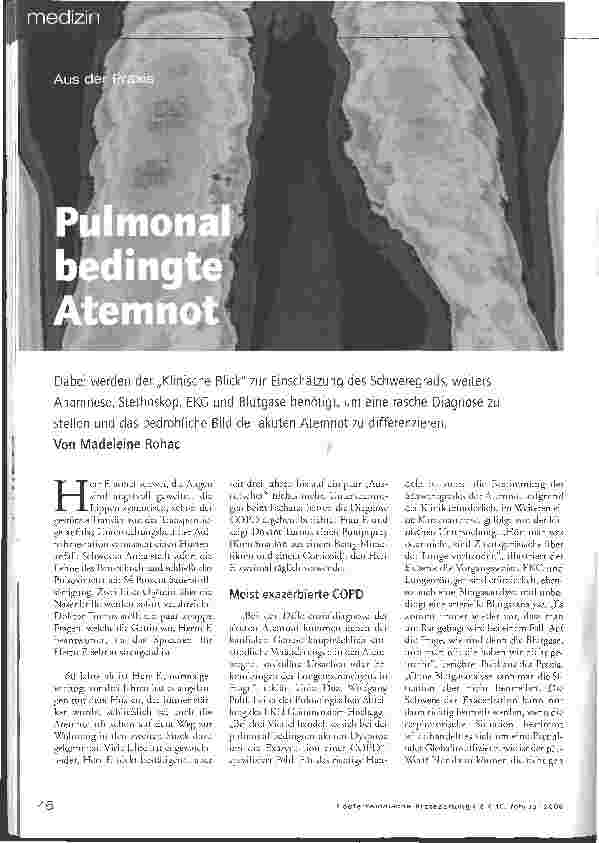 Vorschauseite 1: Pulmonal bedingte Atemnot