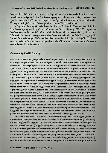 Vorschauseite 3: Community Health Nursing für Menschen mit chronischen Erkrankungen in einem interprofessionellen Team