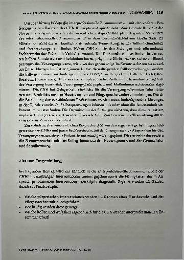 Vorschauseite 5: Community Health Nursing für Menschen mit chronischen Erkrankungen in einem interprofessionellen Team
