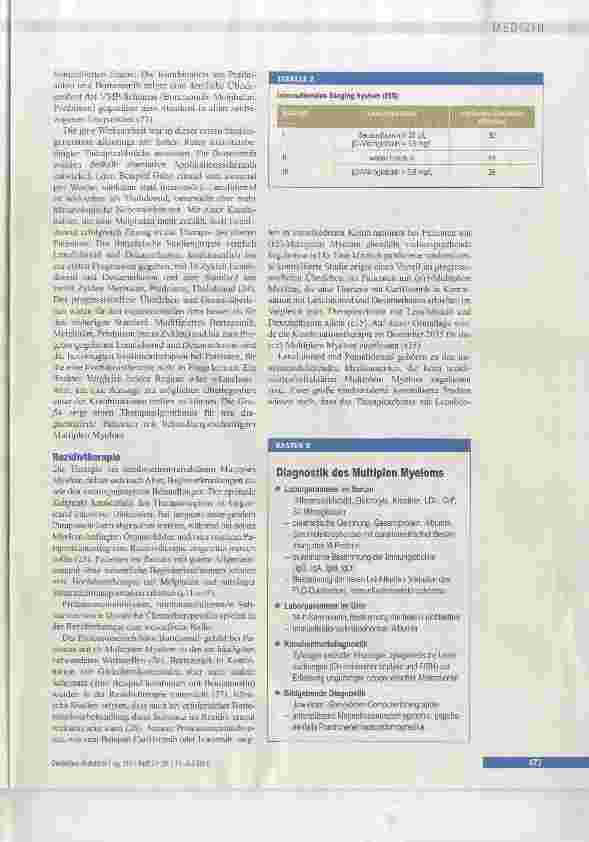 Vorschauseite 4: Diagnostik und Therapie des Muitiplen Myeioms