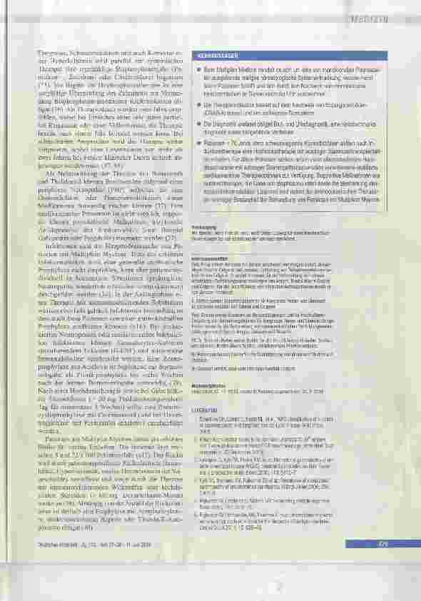 Vorschauseite 6: Diagnostik und Therapie des Muitiplen Myeioms