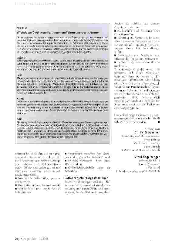 Vorschauseite 3: Landschaft der Patientenorganisationen