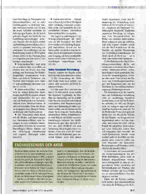 Vorschauseite 2: Arzneimittelkommission will mit gutem Beispiel vorangehen
