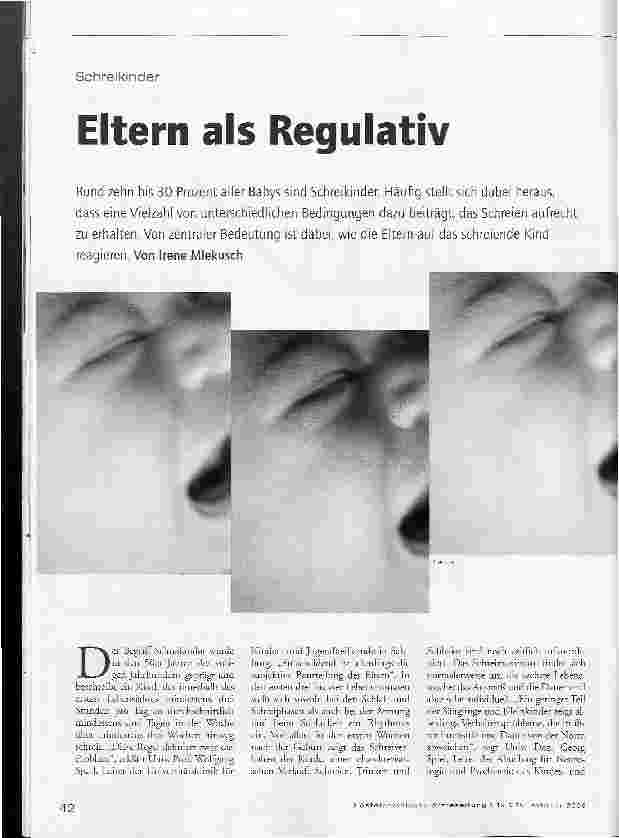 Vorschauseite 1: Schreikinder - Eltern als Regulativ