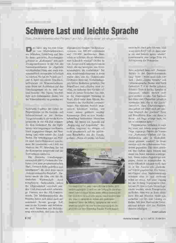 Vorschauseite 1: Schwere Last und leichte Sprache